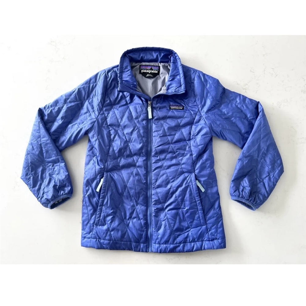 🚨PATAGONIA 🚨 Girls Nano Puff Diamond Quilt Jacket- Float Blue, Size XL